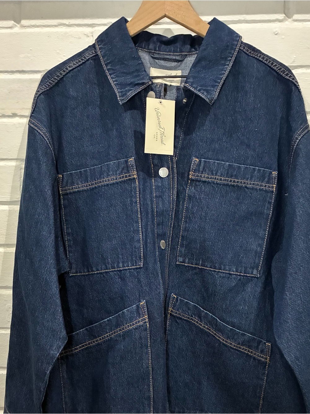 NWT Women's Denim Chore Coat by Universal Thread XL - Picture 3 of 10